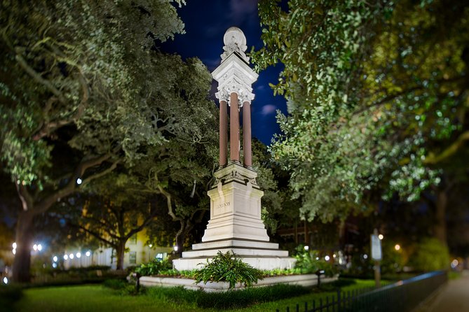 Savannah America's Most Haunted City® Walking Ghost Tour - Wright Square First: Gordon Monument and Tomochichi’s Rock