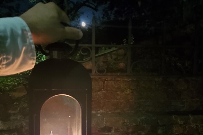Savannah History and Haunts Candlelit Ghost Walking Tour - Mossy oaks, historic buildings, and that lantern light effect